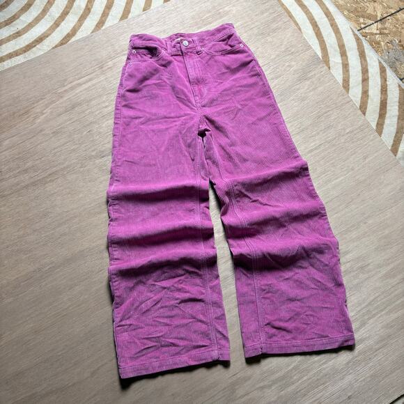 BDG Wide Leg Corduroy Pants – Magenta Pink - Picture 1 of 2
